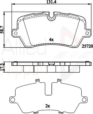 Comline ADB02256 - Kit pastiglie freno, Freno a disco autozon.pro