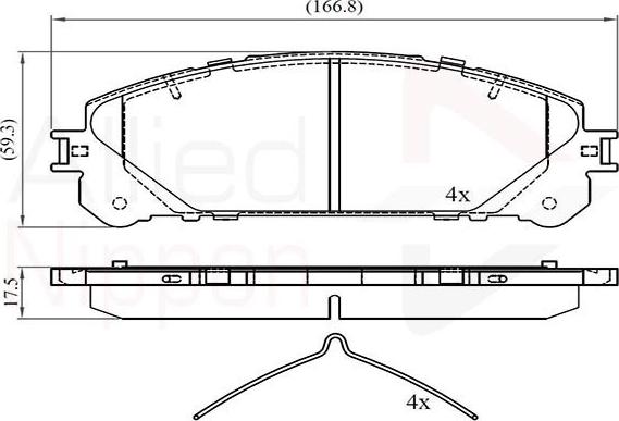 Comline ADB02267 - Kit pastiglie freno, Freno a disco autozon.pro