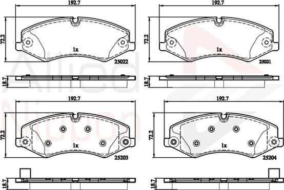 Comline ADB02210 - Kit pastiglie freno, Freno a disco autozon.pro