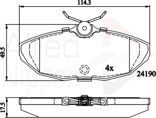 Comline ADB02289 - Kit pastiglie freno, Freno a disco autozon.pro