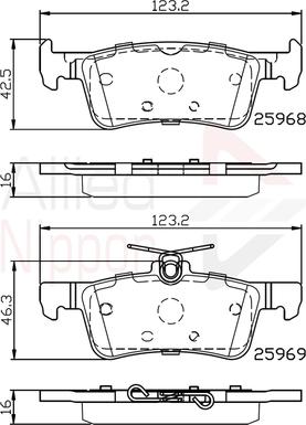 Comline ADB02233 - Kit pastiglie freno, Freno a disco autozon.pro