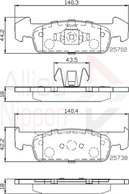 Comline ADB02223 - Kit pastiglie freno, Freno a disco autozon.pro