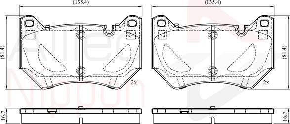 Comline ADB02764 - Kit pastiglie freno, Freno a disco autozon.pro