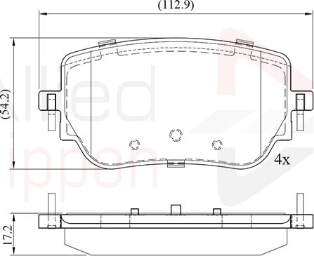 Comline ADB02765 - Kit pastiglie freno, Freno a disco autozon.pro