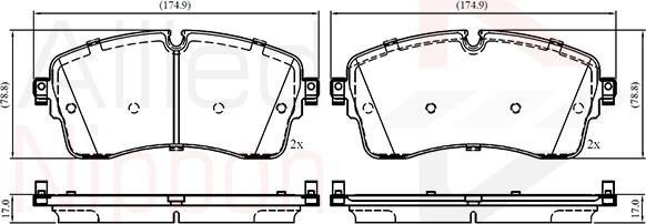 Comline ADB02761 - Kit pastiglie freno, Freno a disco autozon.pro