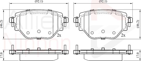 Comline ADB02775 - Kit pastiglie freno, Freno a disco autozon.pro