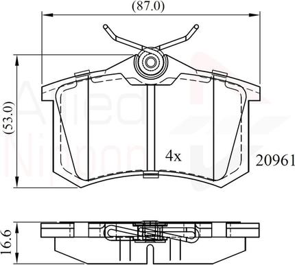 Comline ADB0797 - Kit pastiglie freno, Freno a disco autozon.pro