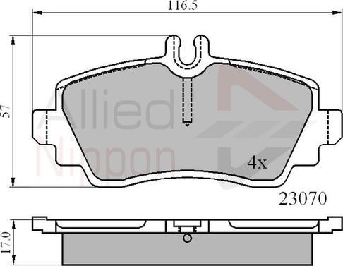 Comline ADB0748 - Kit pastiglie freno, Freno a disco autozon.pro