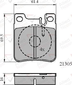 Comline ADB0702 - Kit pastiglie freno, Freno a disco autozon.pro