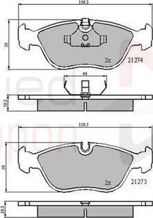 Comline ADB0719 - Kit pastiglie freno, Freno a disco autozon.pro