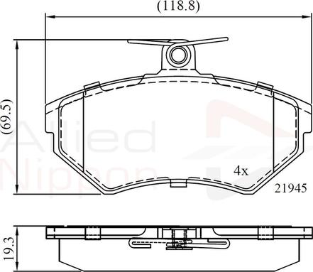 Comline ADB0736 - Kit pastiglie freno, Freno a disco autozon.pro