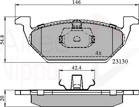 Comline ADB0737 - Kit pastiglie freno, Freno a disco autozon.pro