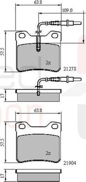 Comline ADB1455 - Kit pastiglie freno, Freno a disco autozon.pro