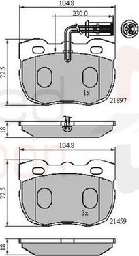 Comline ADB1401 - Kit pastiglie freno, Freno a disco autozon.pro