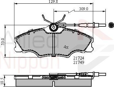 Comline ADB1433 - Kit pastiglie freno, Freno a disco autozon.pro