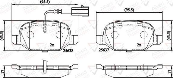 Comline ADB11559 - Kit pastiglie freno, Freno a disco autozon.pro