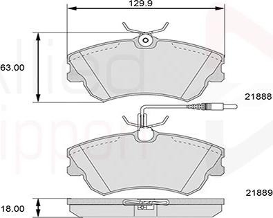 Comline ADB11539 - Kit pastiglie freno, Freno a disco autozon.pro