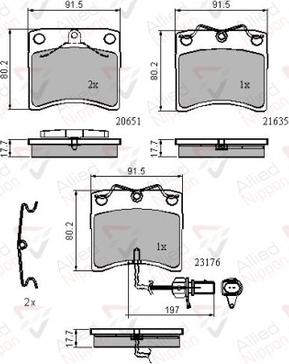 Comline ADB11636 - Kit pastiglie freno, Freno a disco autozon.pro