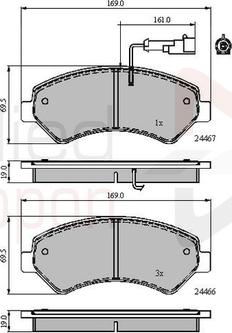 Comline ADB11623 - Kit pastiglie freno, Freno a disco autozon.pro