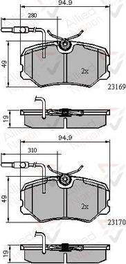 Comline ADB11098 - Kit pastiglie freno, Freno a disco autozon.pro