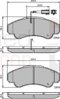 Comline ADB11041 - Kit pastiglie freno, Freno a disco autozon.pro