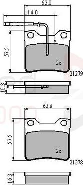 Comline ADB11060 - Kit pastiglie freno, Freno a disco autozon.pro