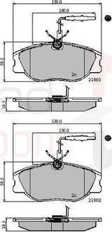 Comline ADB11001 - Kit pastiglie freno, Freno a disco autozon.pro