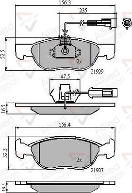 Comline ADB11016 - Kit pastiglie freno, Freno a disco autozon.pro