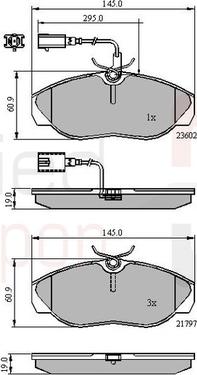 Comline ADB11031 - Kit pastiglie freno, Freno a disco autozon.pro