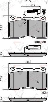 Comline ADB11022 - Kit pastiglie freno, Freno a disco autozon.pro