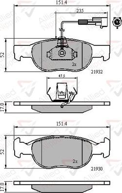 Comline ADB11171 - Kit pastiglie freno, Freno a disco autozon.pro