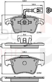 Comline ADB11311 - Kit pastiglie freno, Freno a disco autozon.pro