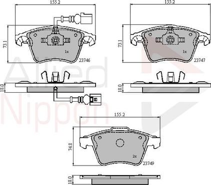 Comline ADB11312 - Kit pastiglie freno, Freno a disco autozon.pro