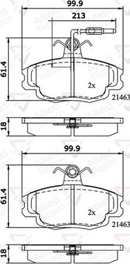 Comline ADB1133 - Kit pastiglie freno, Freno a disco autozon.pro