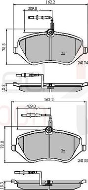 Comline ADB11251 - Kit pastiglie freno, Freno a disco autozon.pro