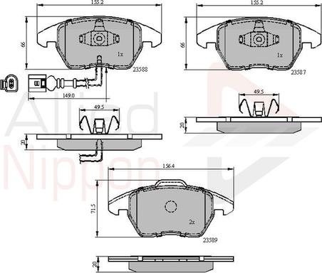 Comline ADB11224 - Kit pastiglie freno, Freno a disco autozon.pro