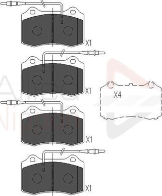 Comline ADB11227 - Kit pastiglie freno, Freno a disco autozon.pro