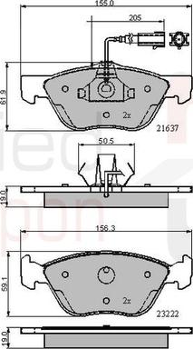 Comline ADB11772 - Kit pastiglie freno, Freno a disco autozon.pro