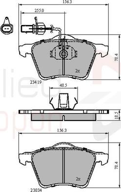 Comline ADB1885 - Kit pastiglie freno, Freno a disco autozon.pro