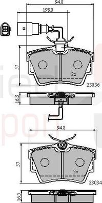 Comline ADB1874 - Kit pastiglie freno, Freno a disco autozon.pro