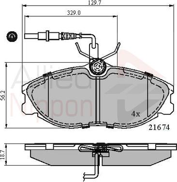 Comline ADB1340 - Kit pastiglie freno, Freno a disco autozon.pro