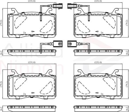 Comline ADB12461 - Kit pastiglie freno, Freno a disco autozon.pro