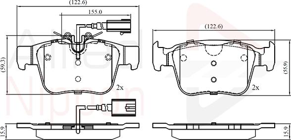 Comline ADB12426 - Kit pastiglie freno, Freno a disco autozon.pro