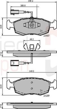 Comline ADB12044 - Kit pastiglie freno, Freno a disco autozon.pro