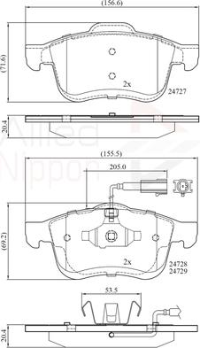 Comline ADB12032 - Kit pastiglie freno, Freno a disco autozon.pro