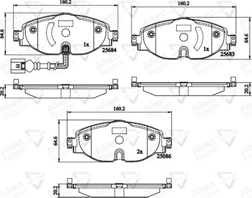 Comline ADB12158 - Kit pastiglie freno, Freno a disco autozon.pro