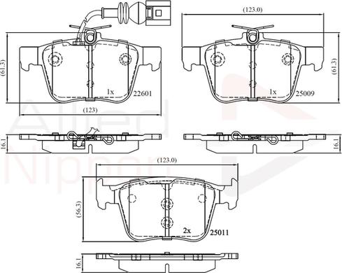 Comline ADB12157 - Kit pastiglie freno, Freno a disco autozon.pro