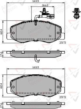 Comline ADB12108 - Kit pastiglie freno, Freno a disco autozon.pro