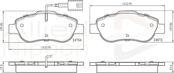 Comline ADB12392 - Kit pastiglie freno, Freno a disco autozon.pro