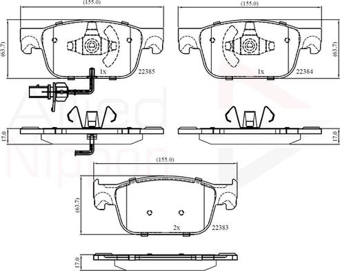 Comline ADB12352 - Kit pastiglie freno, Freno a disco autozon.pro